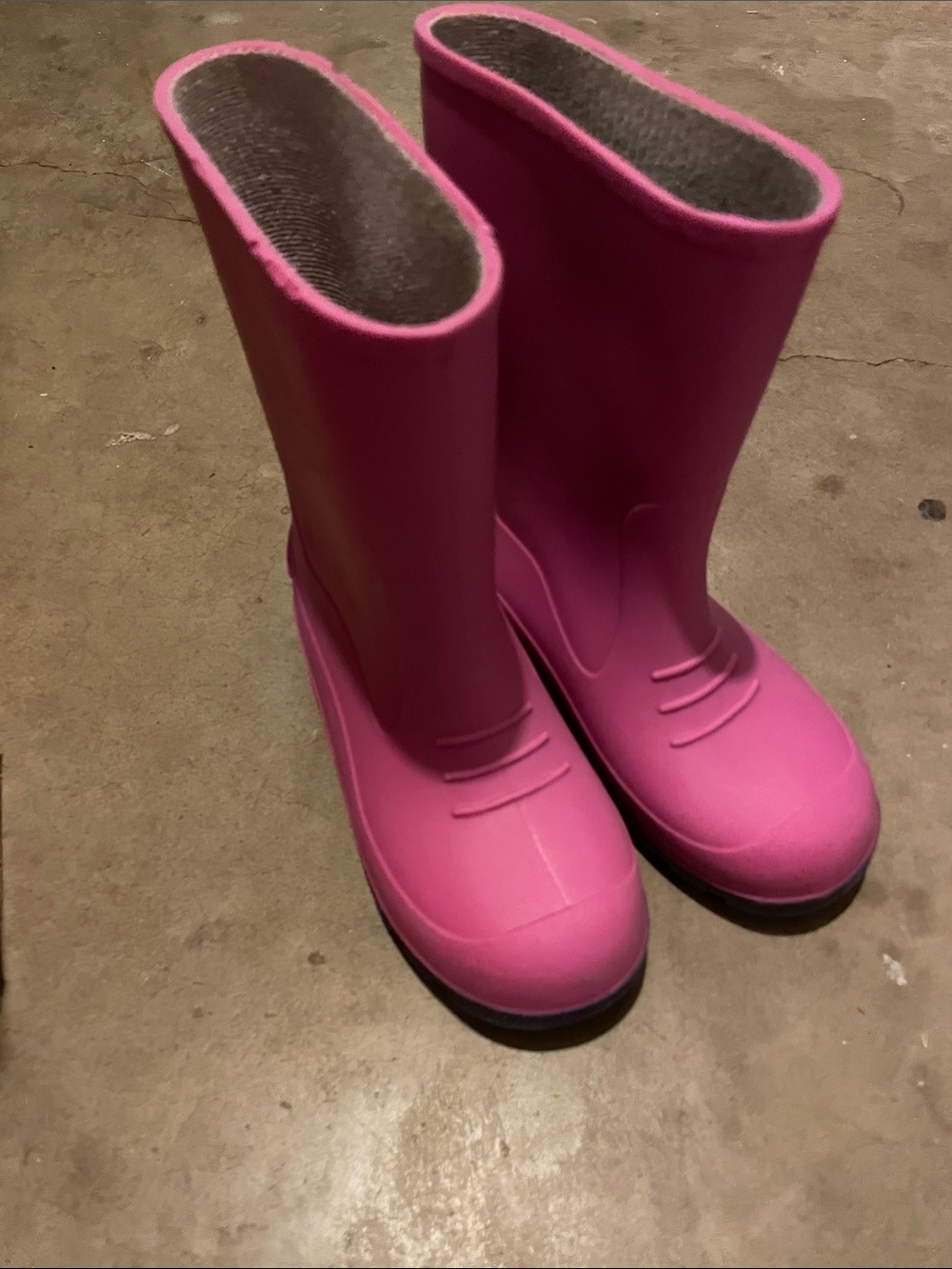 Kids Waterproof Pink Rain Boots